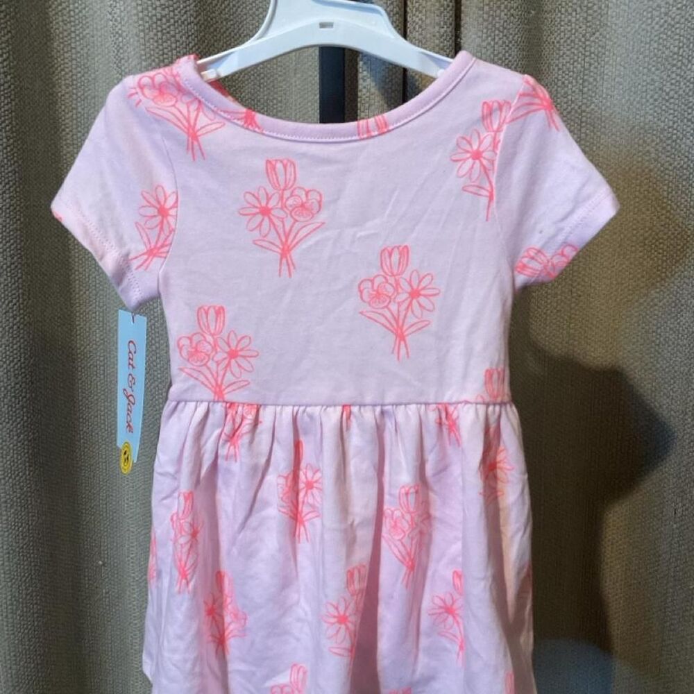 Cat-jack Girl's Pink Floral Dress - Picture 4 of 6